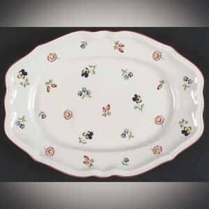 11.25" Villeroy & Boch Petite Fleur Oval Serving Platter Tray Server
